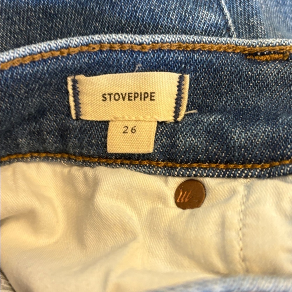 Madewell Stovepipe Jeans sz 26 - Picture 7 of 9